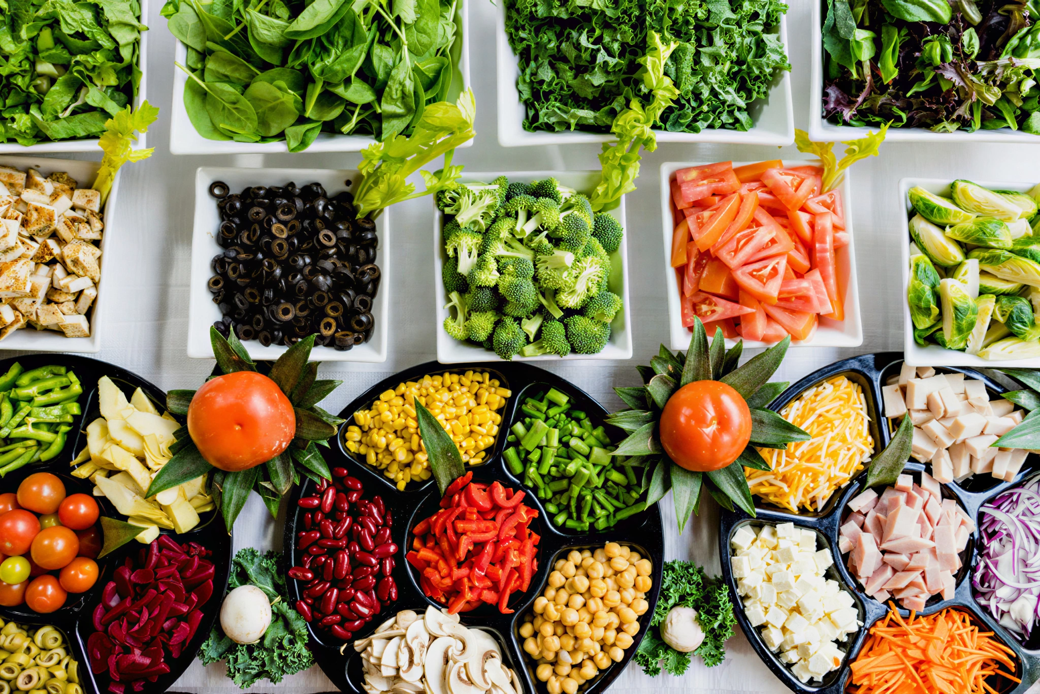 Healthy ingredients prepared for a meal